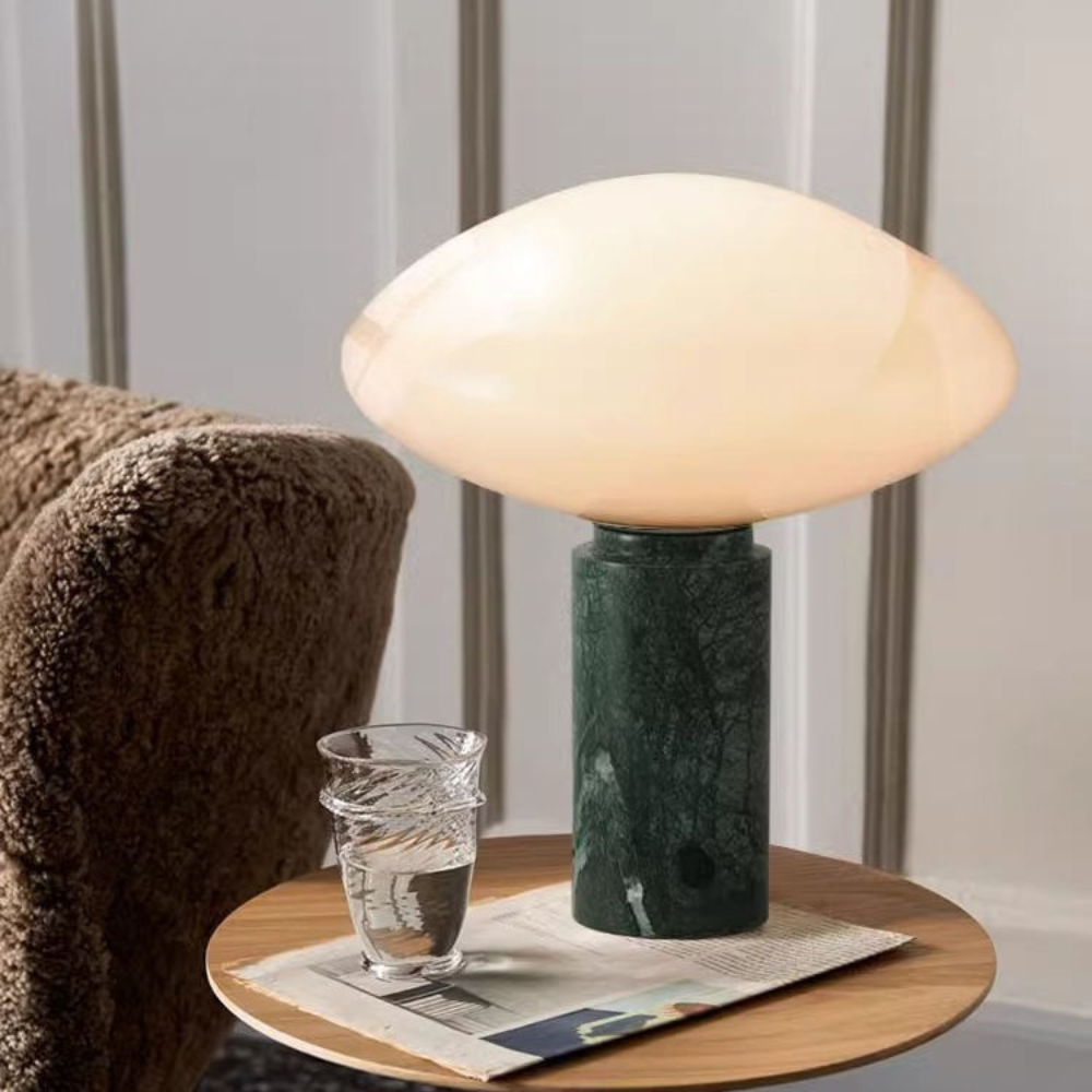 Glass Mushroom Table Lamp