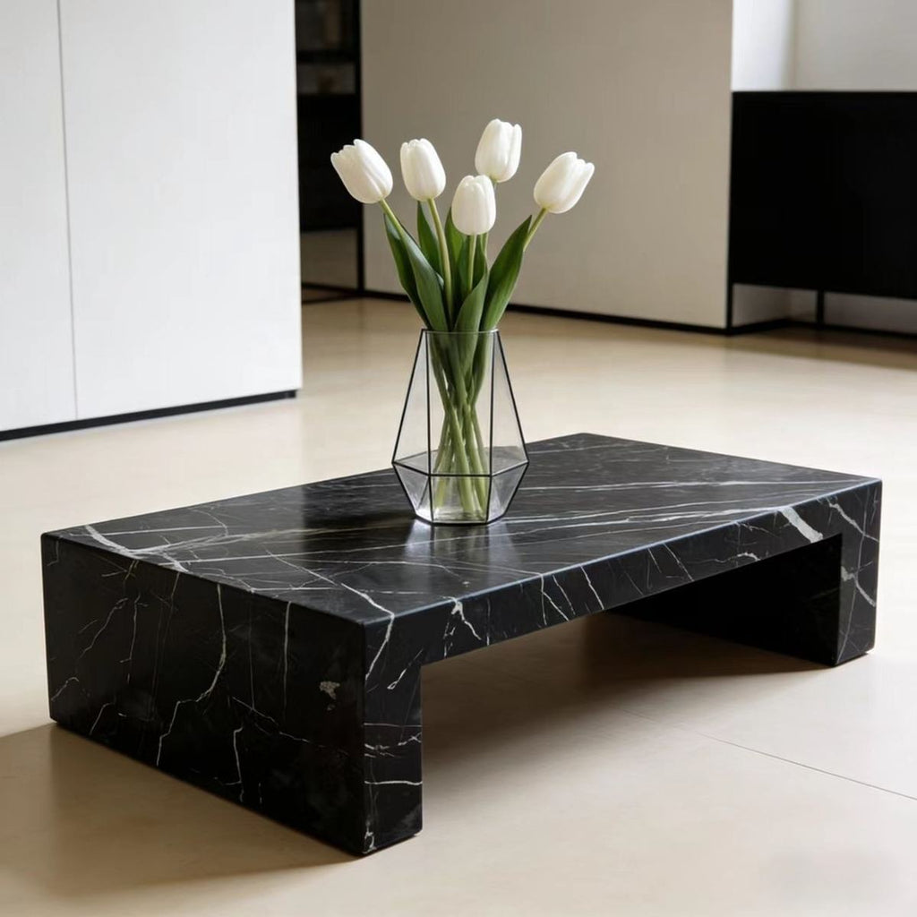Nero Marquina Marble Coffee Table