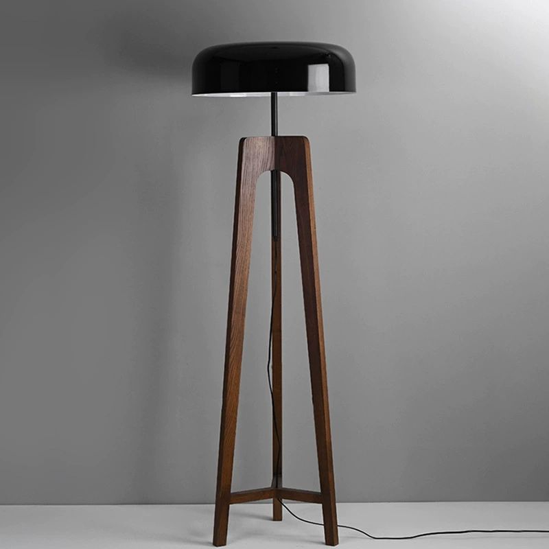 Oak Tripod Floor Lamp
