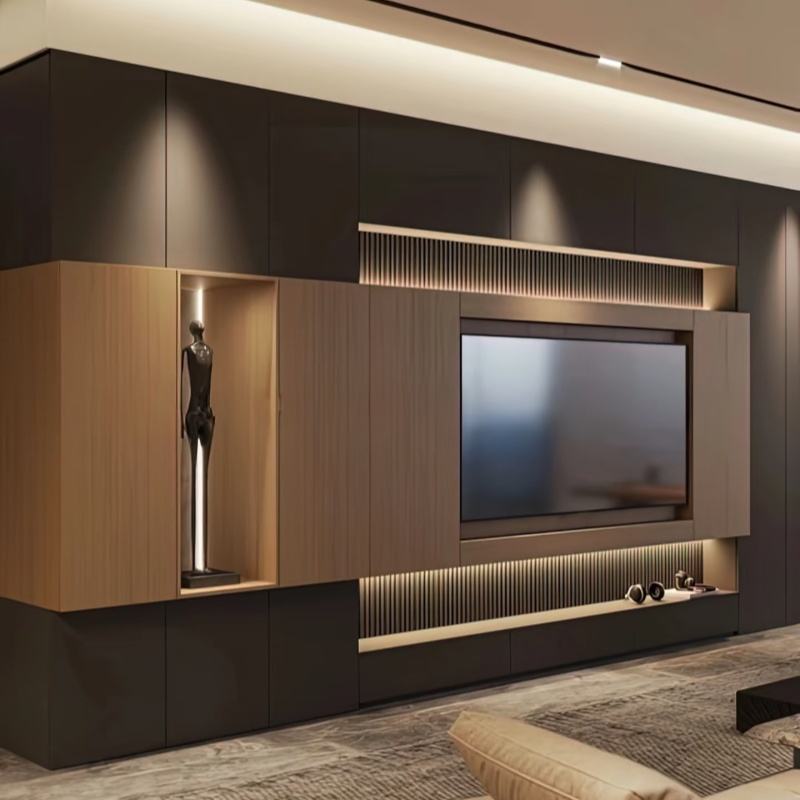 Suspended Oak TV Unit