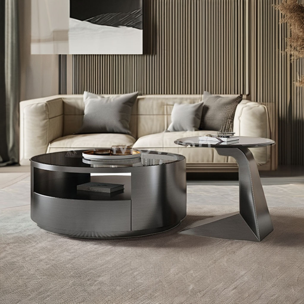 Curved Glass Coffee Table