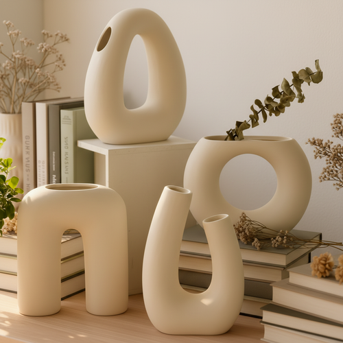 Artisan Ceramic Vase Set