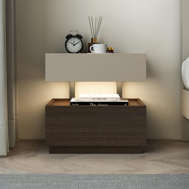 Cantilevered Walnut Nightstand