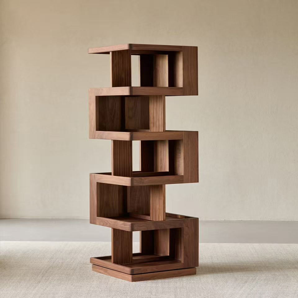 Steel & Walnut Modular Shelving