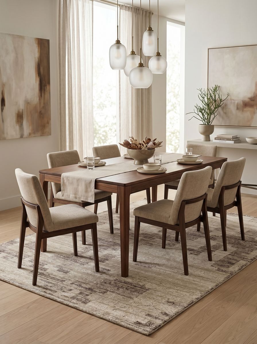 Hand-Knotted Wool Rug Beige
