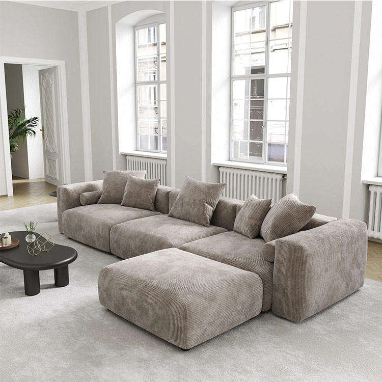 Borghese Curved Boucle Sofa