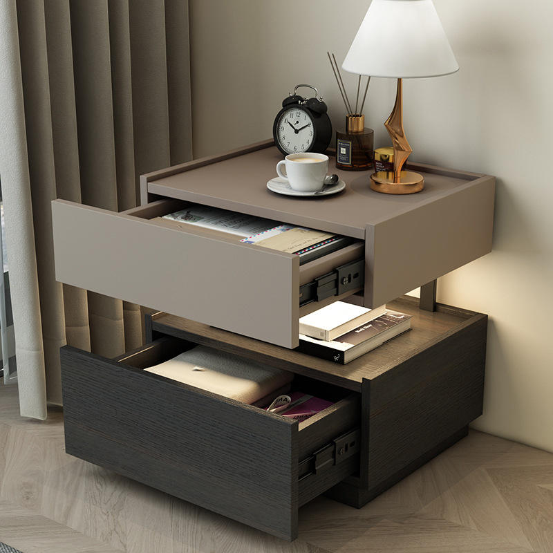Cantilevered Walnut Nightstand