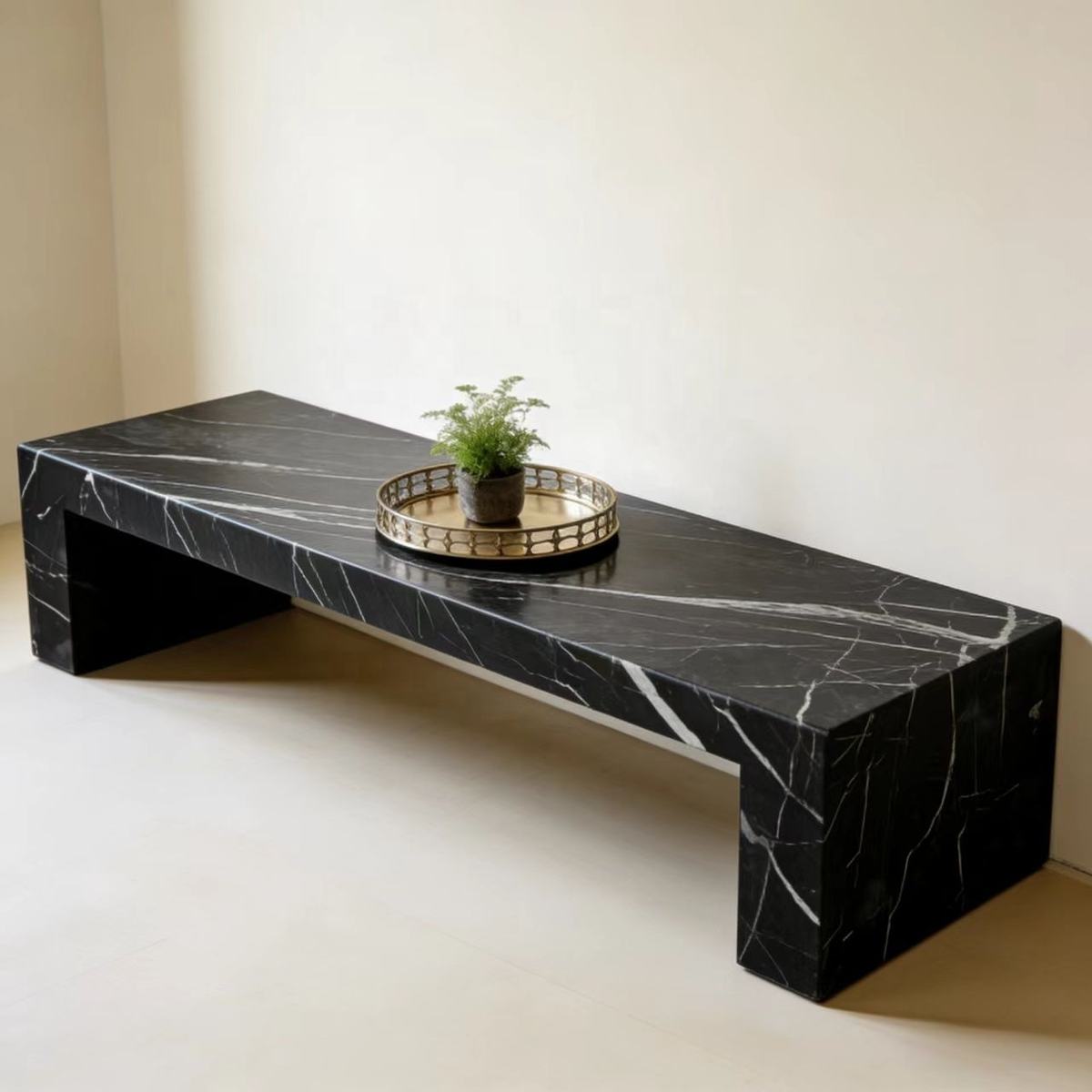 Nero Marquina Marble Coffee Table