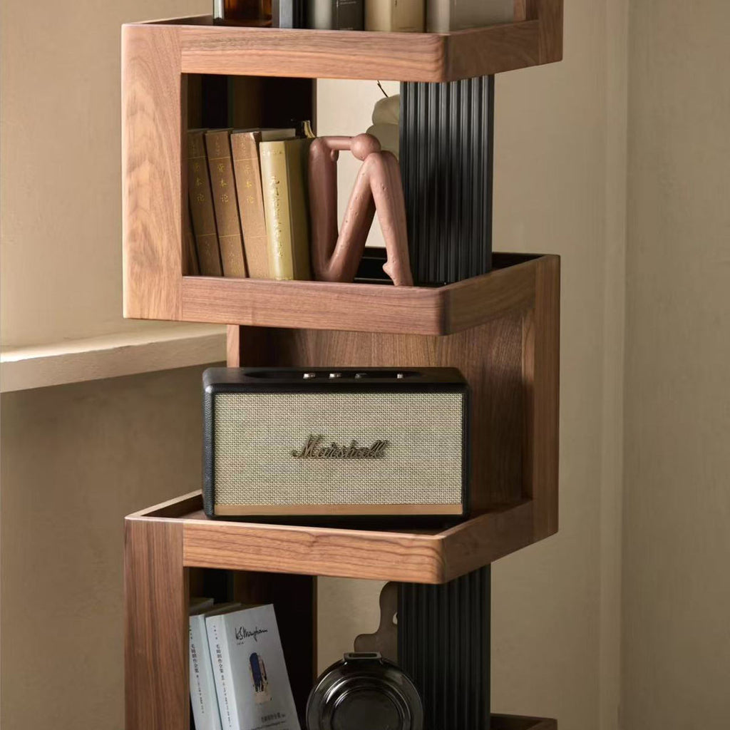 Steel & Walnut Modular Shelving