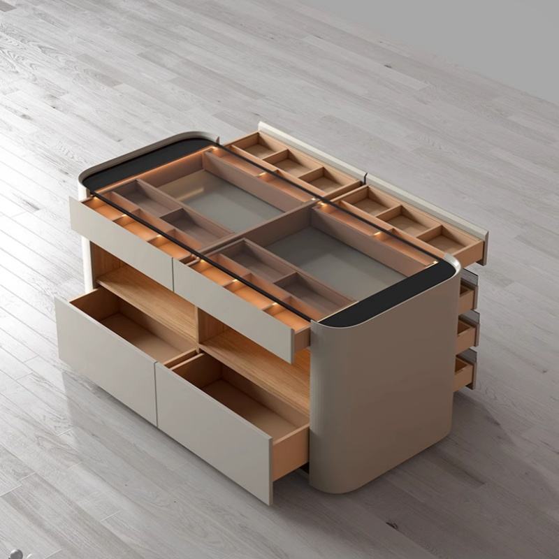 Leather-Pull Drawer Dresser