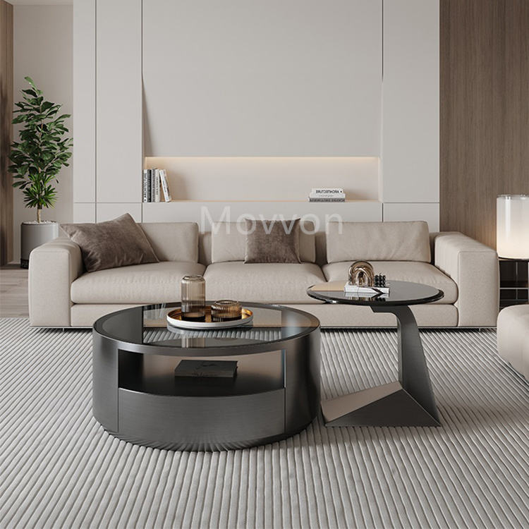 Curved Glass Coffee Table