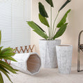 Travertine-Fibre Tall Planter