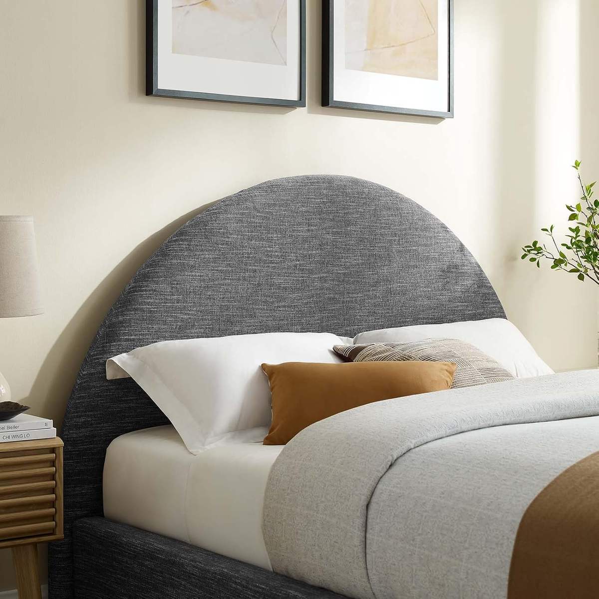 Boucle Upholstered King Headboard