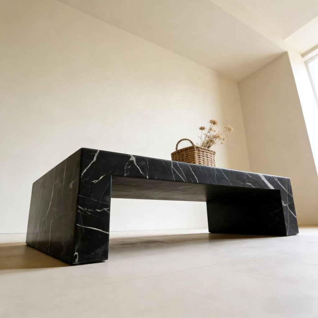 Nero Marquina Marble Coffee Table