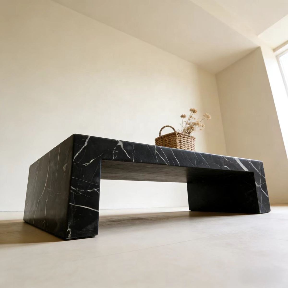 Nero Marquina Marble Coffee Table