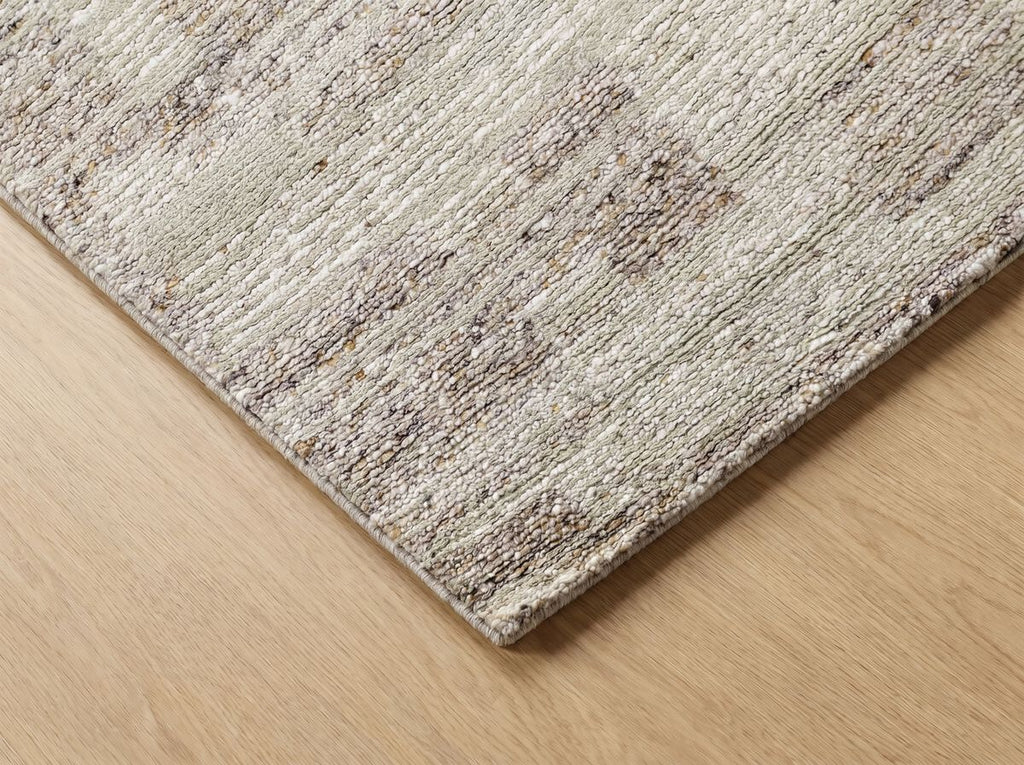 Hand-Knotted Wool Rug Beige