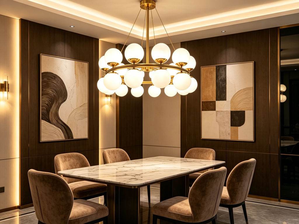 Glass Spheres Chandelier