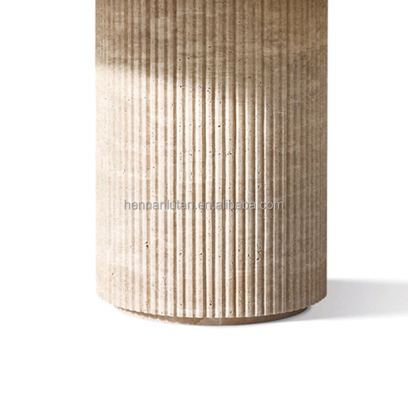 Round Travertine Dining Table