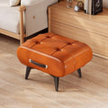 Leather & Steel Hallway Bench