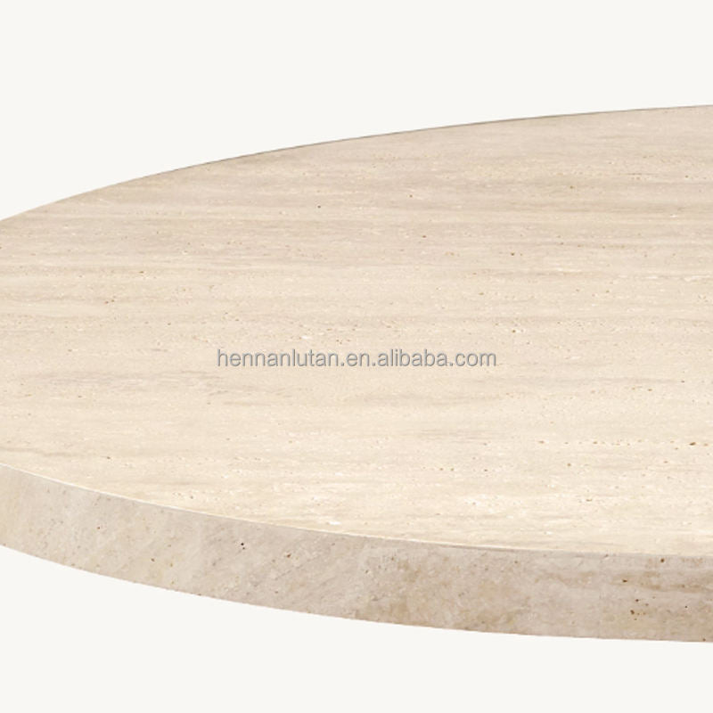 Round Travertine Dining Table