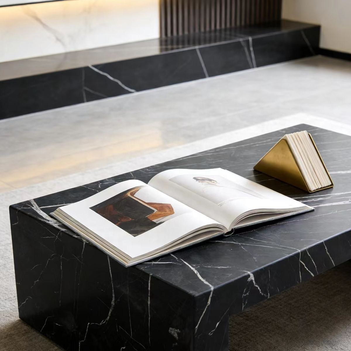 Nero Marquina Marble Coffee Table