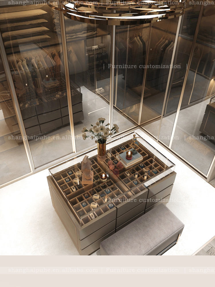 Black-Frame Glass Display Cabinet