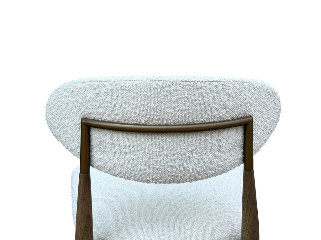 Bone Boucle Upholstered Chair