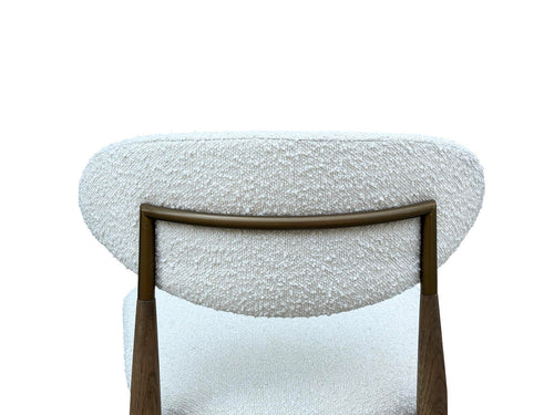 Bone Boucle Upholstered Chair