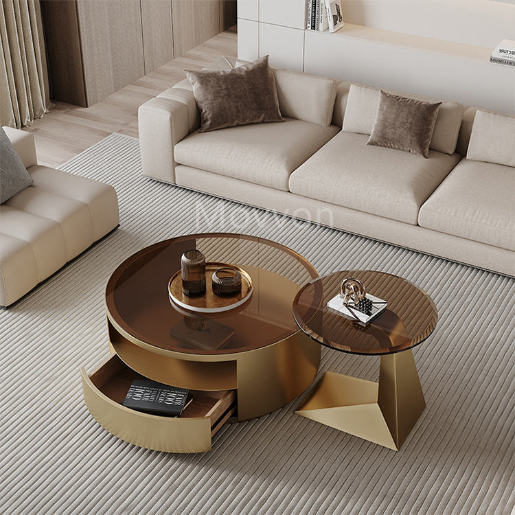 Curved Glass Coffee Table