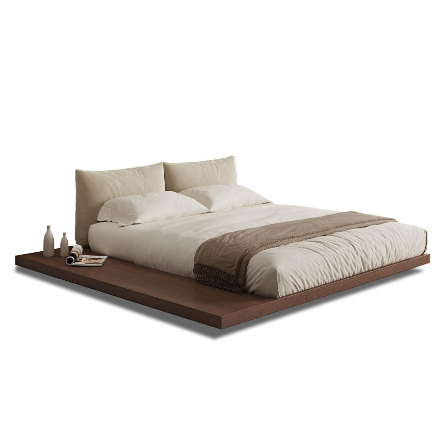 Floating Oak Platform Bed