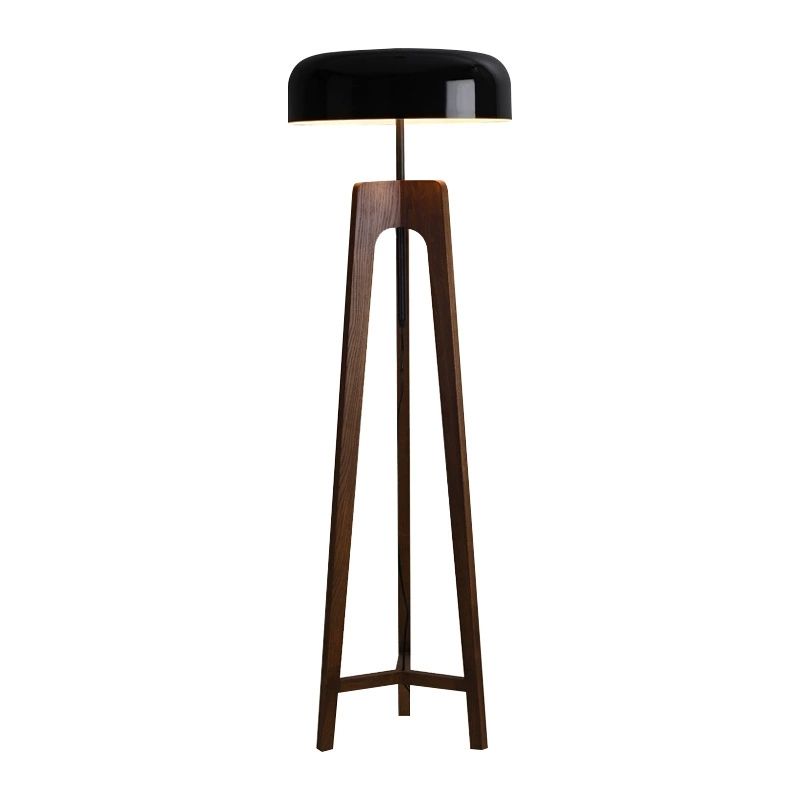 Oak Tripod Floor Lamp