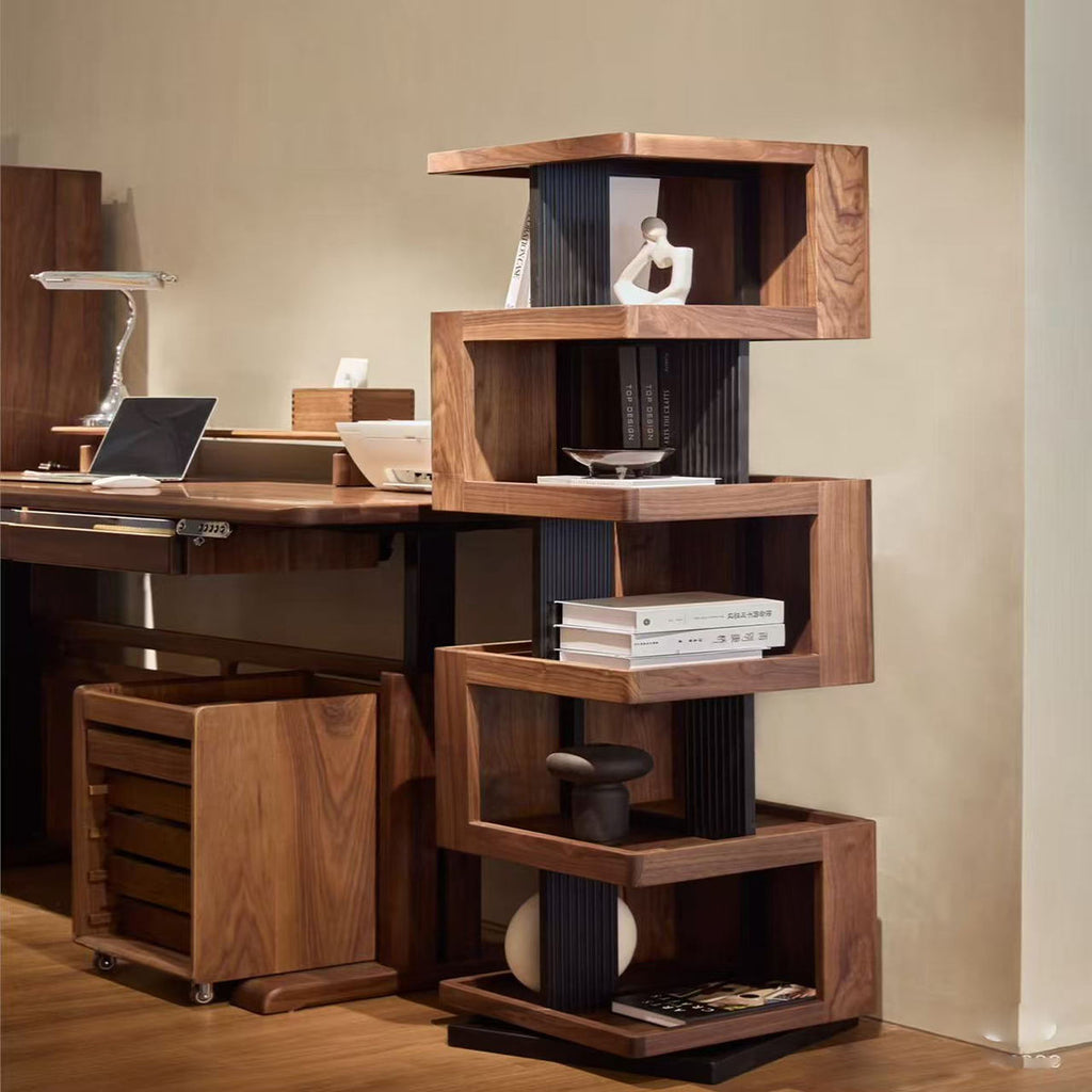 Steel & Walnut Modular Shelving